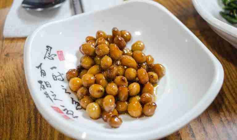 Delicious Japanese natto beans, known for their unique flavor and texture, served in a decorative bowl.